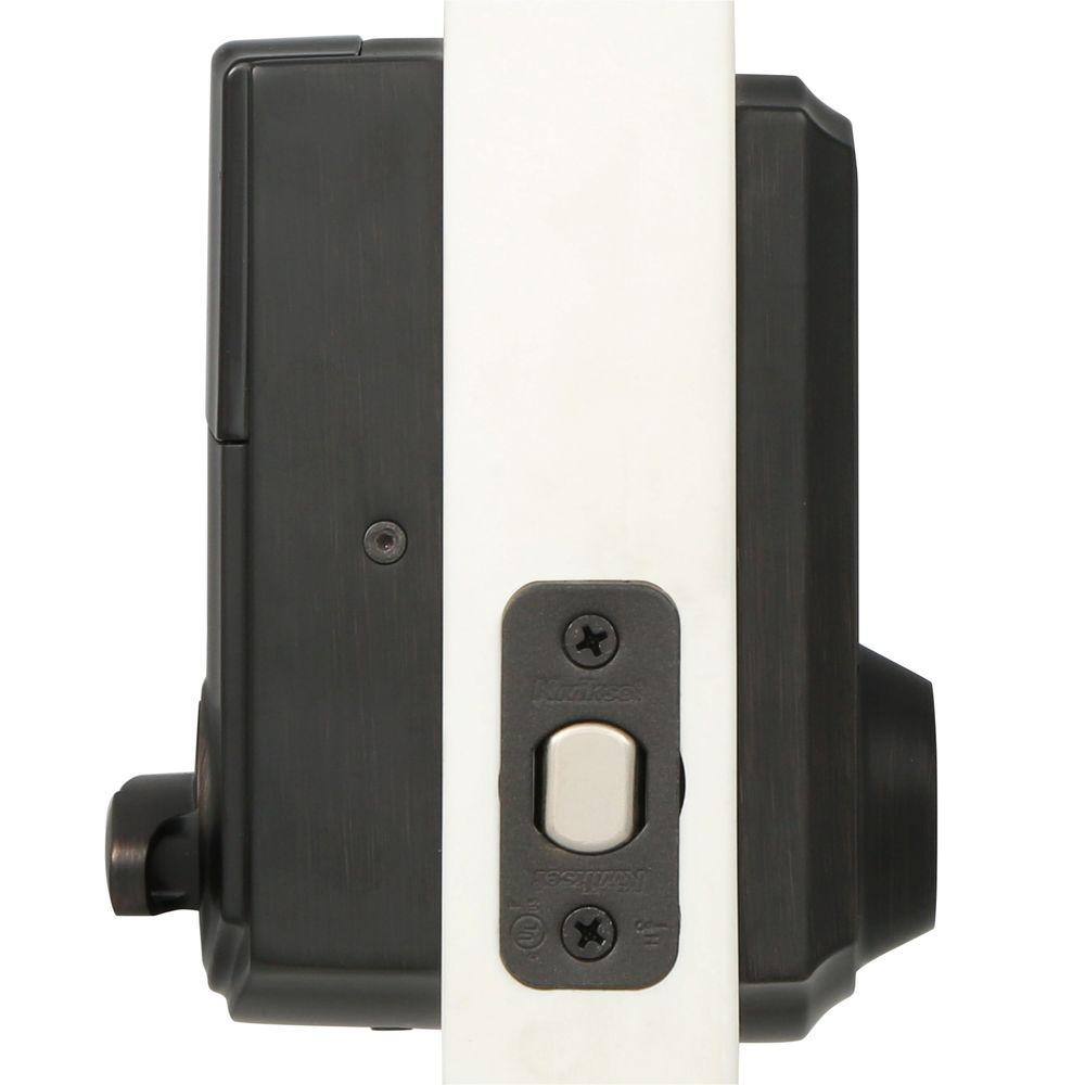 Kwikset SmartCode 915 Touchscreen Venetian Bronze Single Cylinder Electronic Deadbolt with Avalon Handleset and Tustin Lever