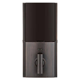 Kwikset SmartCode 915 Contemporary Venetian Bronze Electronic Deadbolt with San Clemente Handle Set and Halifax Interior Lever