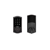 Kwikset Premis Touchscreen Smart Lock, Venetian Bronze Single Cylinder Electronic Deadbolt with Tustin Hall/Closet Lever