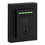 Kwikset Halo Touch Smart Lock with Halifax Lever, Matte Black – Fingerprint Wi‑Fi Electronic Deadbolt with SmartKey Security