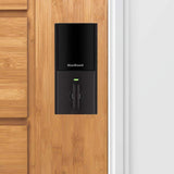Kwikset Halo Touch Matte Black Fingerprint Wi‑Fi Electronic Smart Lock Deadbolt with SmartKey Security & San Clemente Handleset