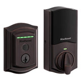 Kwikset Halo Touch Venetian Bronze Traditional Fingerprint Wi‑Fi Smart Lock Deadbolt with SmartKey Security and Tustin Lever