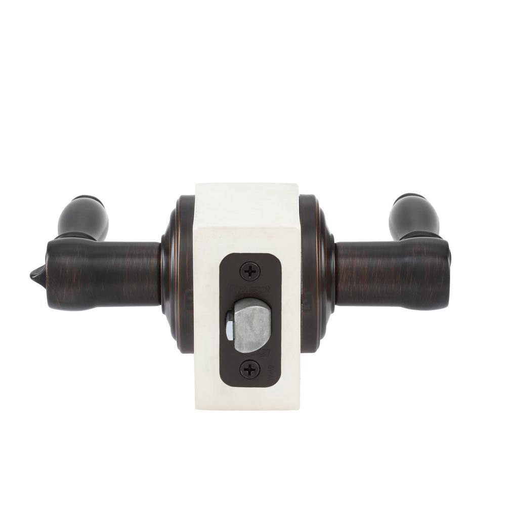 Kwikset Ashfield Venetian Bronze SmartKey Universal Keyed Entry Door Handle