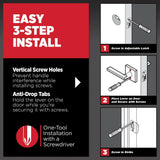 Kwikset Tustin Matte Black Keyed Entry Door Handle Featuring SmartKey Security with Microban Antimicrobial Technology