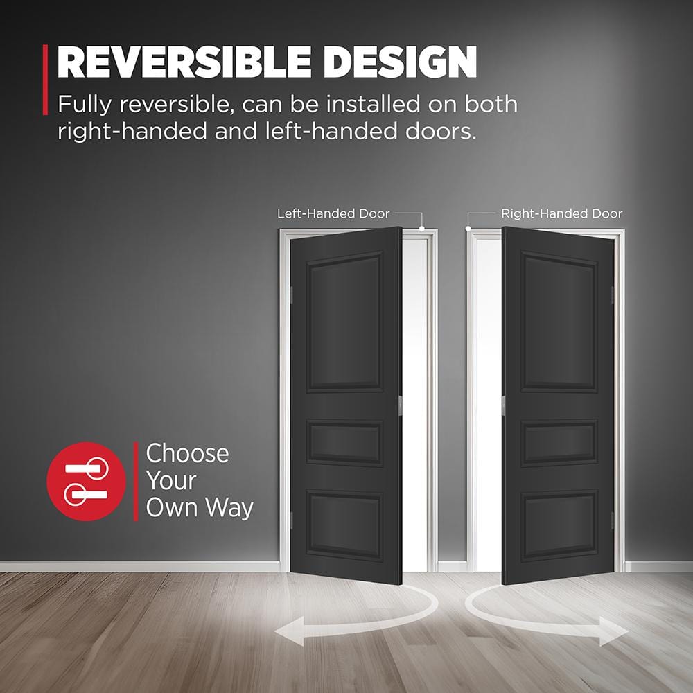 Kwikset Tustin Matte Black Keyed Entry Door Handle Featuring SmartKey Security with Microban Antimicrobial Technology