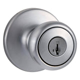 Kwikset Tylo Satin Chrome Keyed Entry Door Knob with SmartKey Security