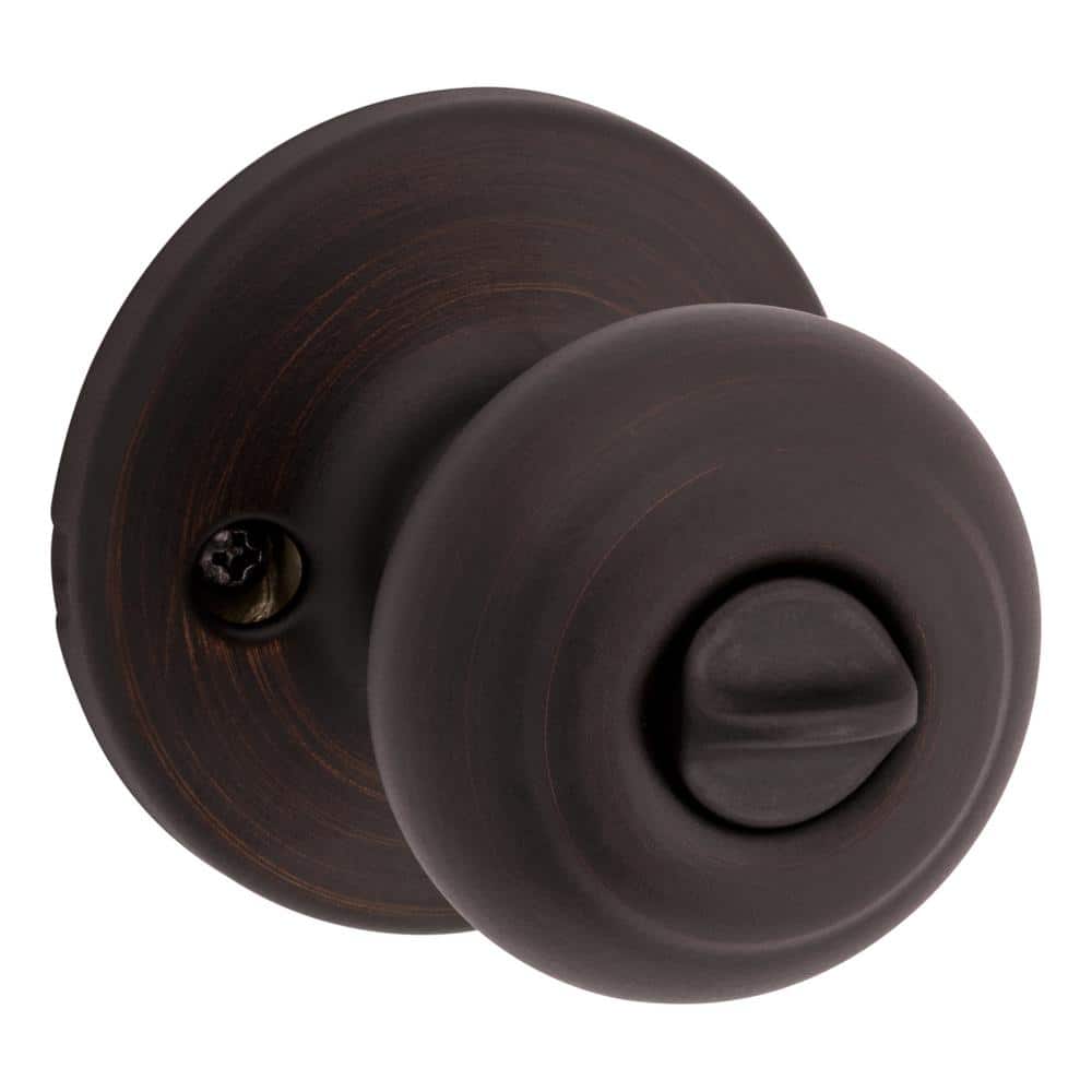 Kwikset Cove Keyed Entry Door Knob, Venetian Bronze, SmartKey Security