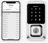 HALO Venetian Bronze Electronic Smart Lock Deadbolt with SmartKey Security, Touchscreen & Built-In Wi‑Fi + Halifax Lever