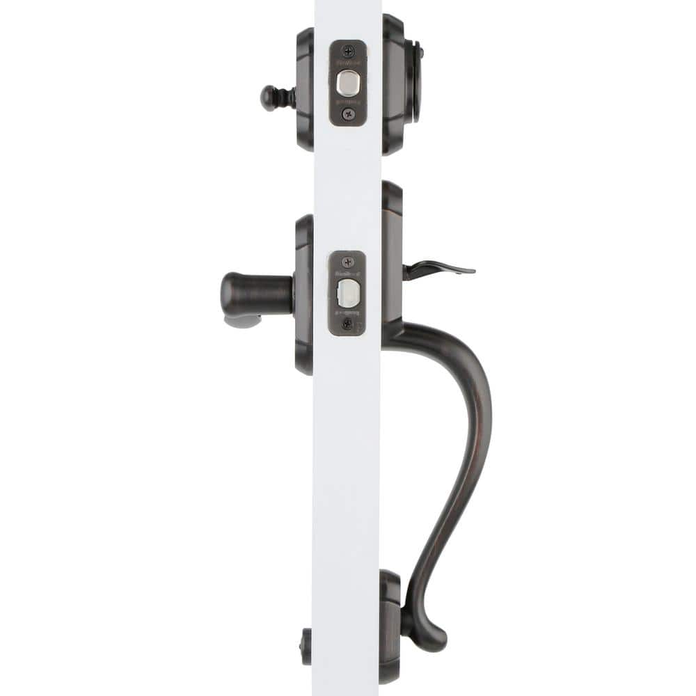 Kwikset Austin Venetian Bronze SmartKey Single-Cylinder Deadbolt Keyed Entry Door Handleset, Austin Lever