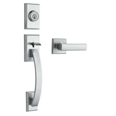 Kwikset 
    Chelsea Satin Nickel Single Cylinder Door Handleset with Juno Door Knob Featuring SmartKey Security - Super Arbor