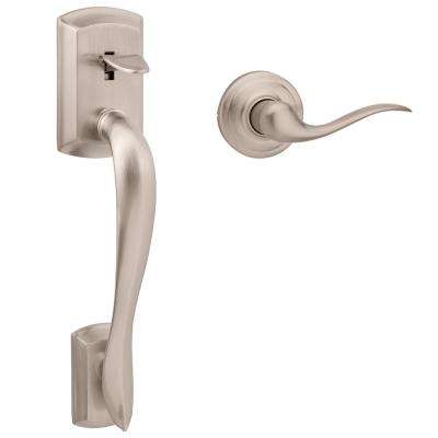 Baldwin 
    Prestige Pistoria Single Cylinder Venetian Bronze Door Handleset w/ Arch Rose Madrina Door Lever Feat SmartKey Security - Super Arbor