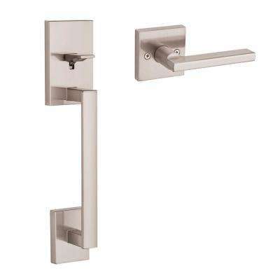Delaney 
    Visconti Single Cylinder Black Door Handleset with Canova Interior - Super Arbor