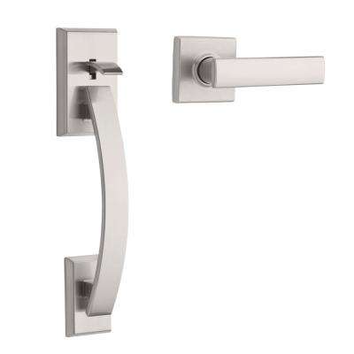Copper Creek 
    Craftsman Satin Stainless Door Handleset with Left Hand Scandinavian Lever Trim - Super Arbor