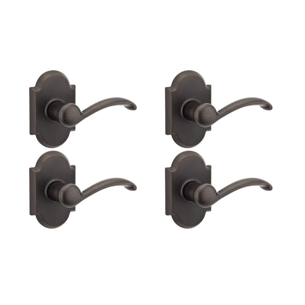 Kwikset Austin Venetian Bronze Passage Hall/Closet Door Lever (4-Pack)