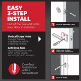 Kwikset Halifax Square Matte Black Passage Hall/Closet Door Lever
