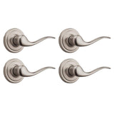 Kwikset Tustin Satin Nickel Passage Hall/Closet Door Handle (4-Pack)
