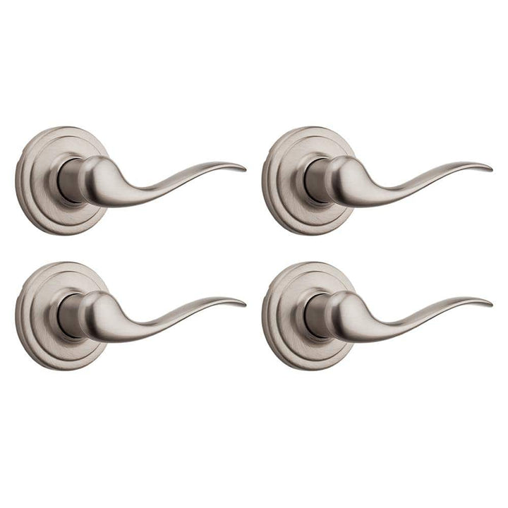 Kwikset Tustin Satin Nickel Passage Hall/Closet Door Handle (4-Pack)
