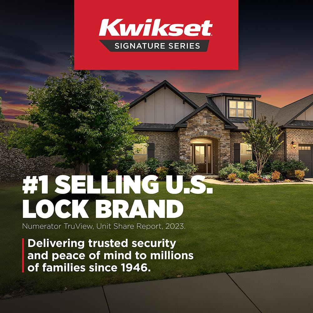 Kwikset Tustin Matte Black Passage Hall/Closet Door Handle with Microban Antimicrobial Technology
