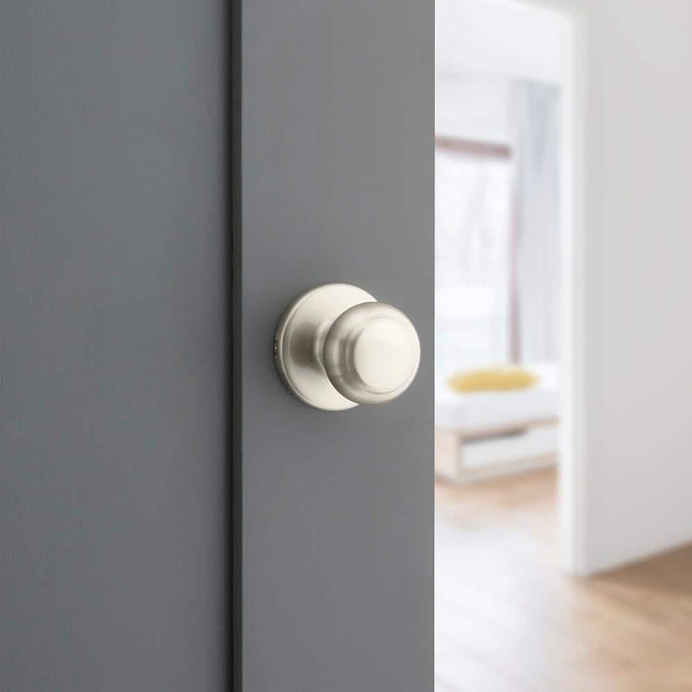 Kwikset Cove Satin Nickel Passage Hall/Closet Door Knob (4-Pack)