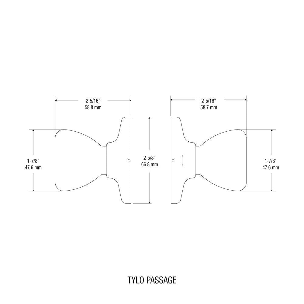 Kwikset Tylo Satin Chrome Hall/Closet Passage Door Knob