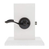 Kwikset Balboa Venetian Bronze Privacy Door Handle with Lock for Bedroom or Bathroom featuring Microban Technology (4-Pack)