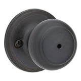Kwikset Cove Venetian Bronze Privacy Bed/Bath Door Knob with Lock