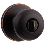 Kwikset Cove Venetian Bronze Privacy Bed/Bath Door Knob with Lock