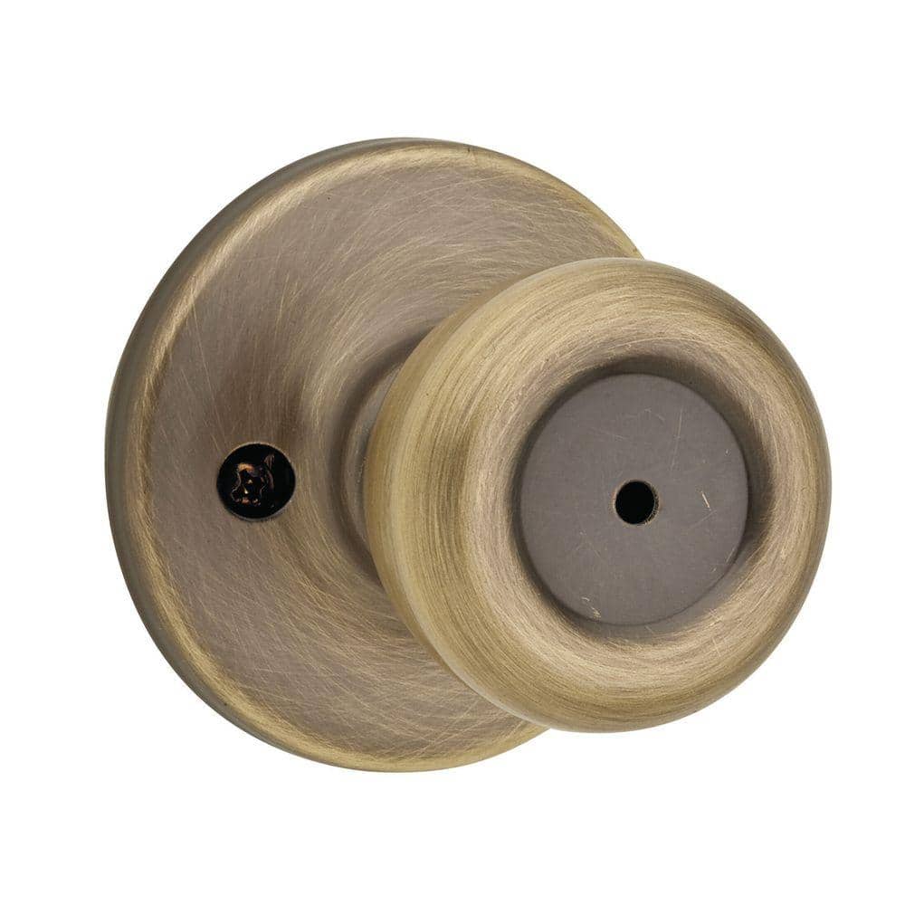 Kwikset Tylo Antique Brass Privacy Lockset, ANSI/BHMA Grade 3, 1-3/4 in.