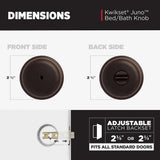 Kwikset Juno Venetian Bronze Privacy Bed/Bath Door Knob