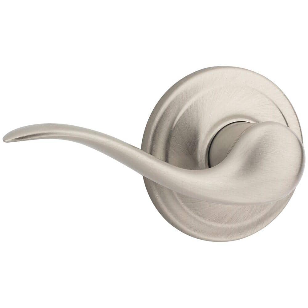 Kwikset Z-Wave SmartCode Satin Nickel Single Cylinder Electronic Deadbolt with Tustin Hall/Closet Lever