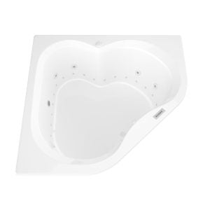 Universal Tubs Beryl 5 ft. Acrylic Corner Drop-in Whirlpool + Air Bathtub in White, 60 x 60 in.