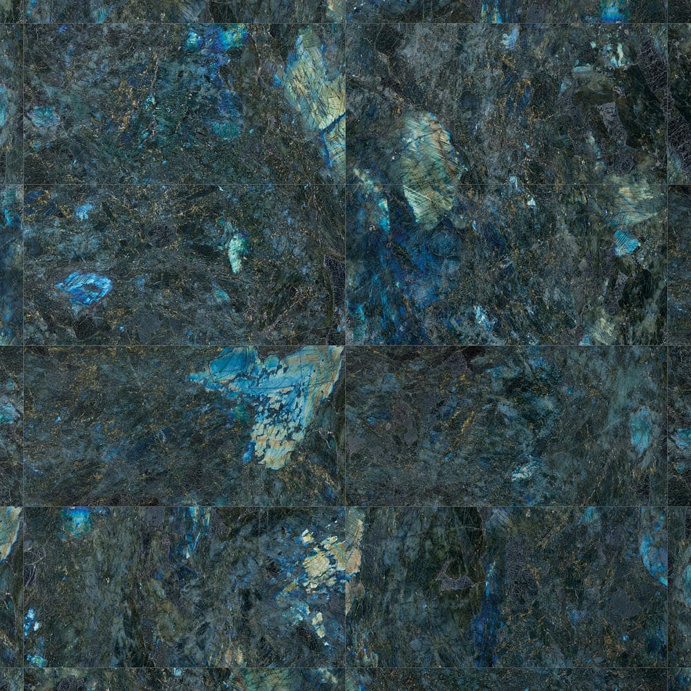 Jume Onyx Labrodorite Blue 24 in. x 48 in. Polished Porcelain Floor and Wall Tile (15.49 Sq. Ft./Case)