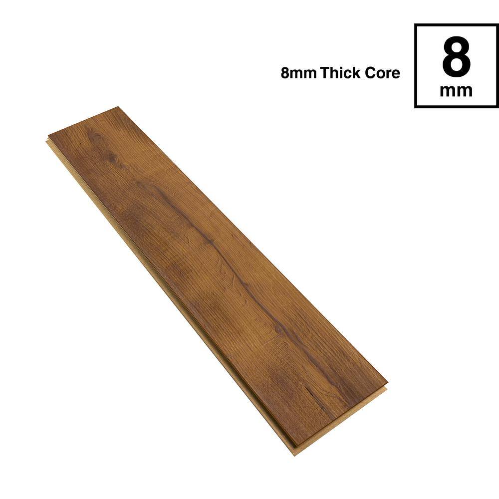 Krono Original Laguna Oak Herringbone 8mm T x 4.96 in. W Water Resistant Laminate Wood Flooring (9.40 sq. ft./Case)