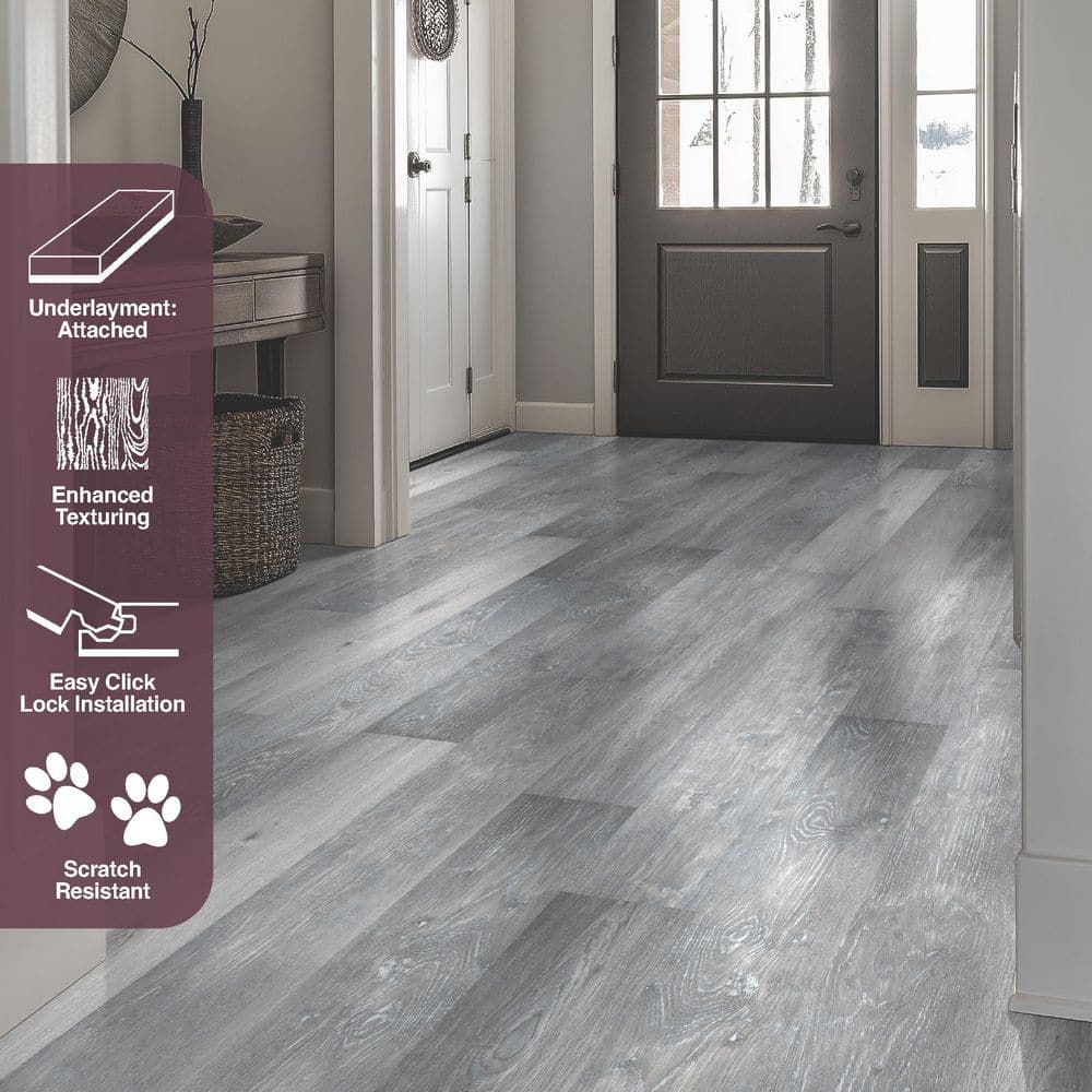 MSI Woodland Dove Oak 7 in. x 48 in. Rigid Core Luxury Vinyl Plank Flooring (23.8 sq. ft. / case)