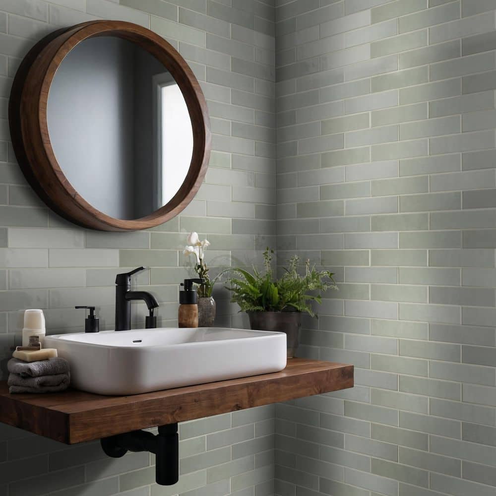 MSI Lakeview Jade 3 in. x 12 in. Glossy Ceramic Wall Tile (5.5 sq. ft./Case)