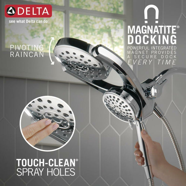 Delta Universal Showering Components Chrome 4-Spray Dual Shower Head, 2.5 GPM (9.5 LPM)