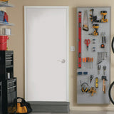 Masonite 32-in x 80-in Steel Left-Hand Inswing Primed Fire Rated Prehung Single Front Door