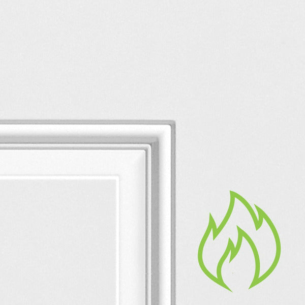 Masonite 32-in x 80-in Steel Left-Hand Inswing Primed Fire Rated Prehung Single Front Door