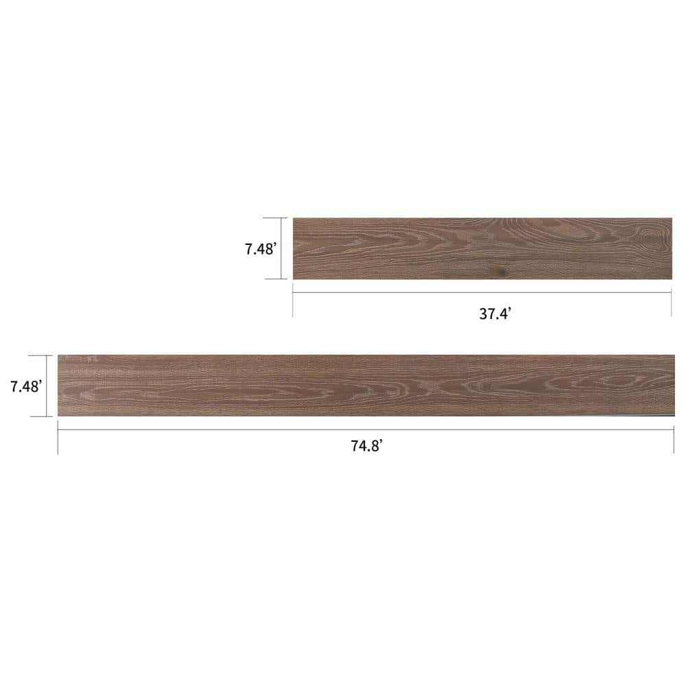NATU Latte Brushed French Oak 3/8 in. T x 7.5 in. W Click Lock Wire Brushed Engineered Hardwood Flooring (19.4 sq.ft./case)
