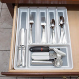 Lavish Home White Durable Plastic Drawer Organizer with 6-Sections