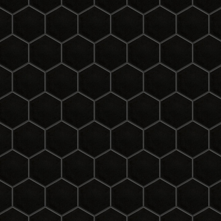 Merola Tile Metro Hex 2 in. Matte 11-1/8 in. x 12-5/8 in. Black Porcelain Mosaic (9.64 sq. ft. / Case)