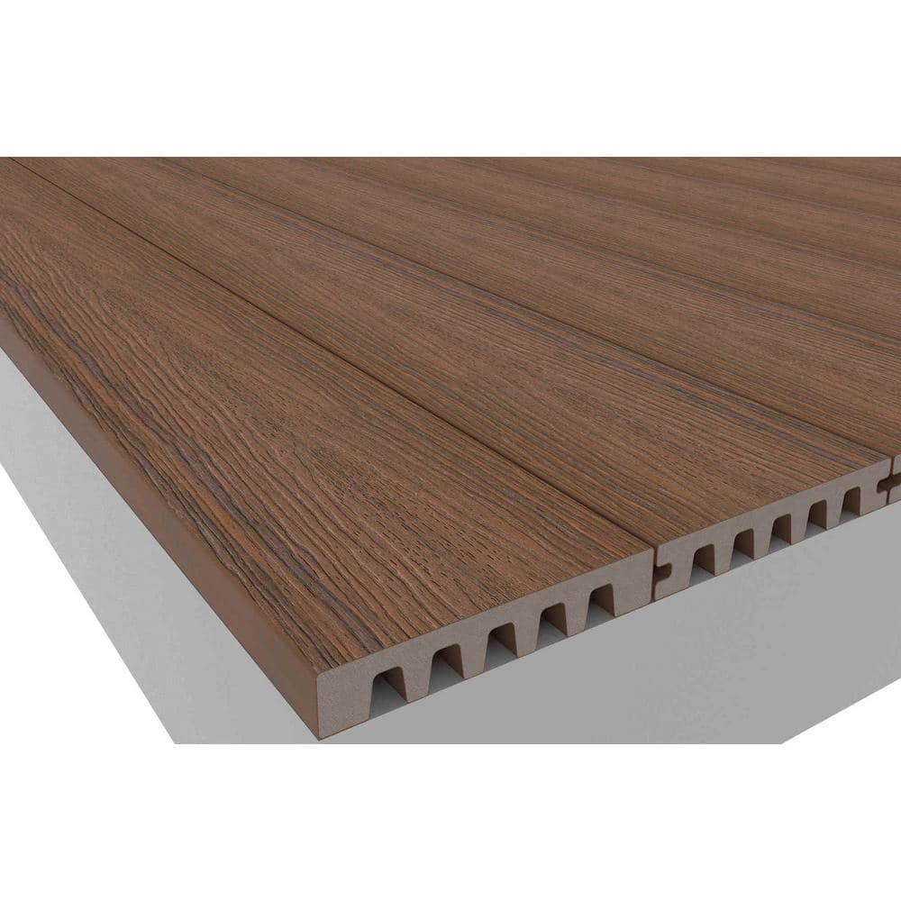 NewTechWood Monarch Series Composite Decking Board - Emperor Leather Brown