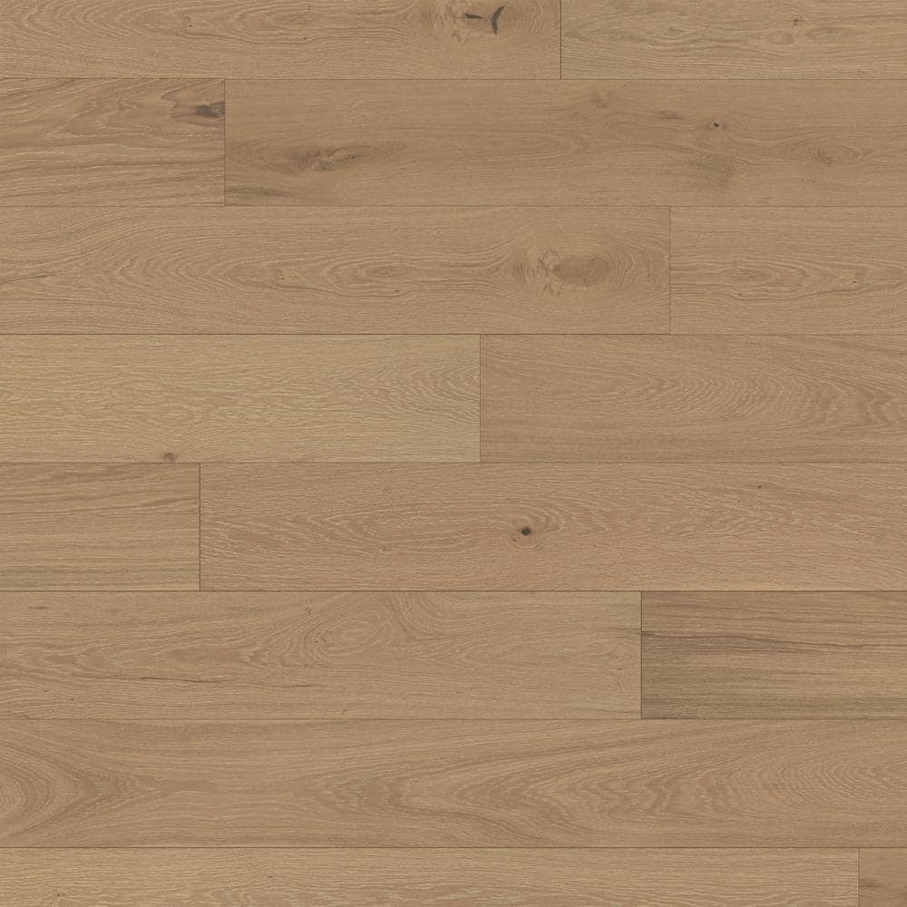 ASPEN FLOORING Lebanon White Oak 3/8 in. T x 7.5 in. W Tongue and Groove Wire Brushed Engineered Hardwood Flooring (39.06 sqft/case)