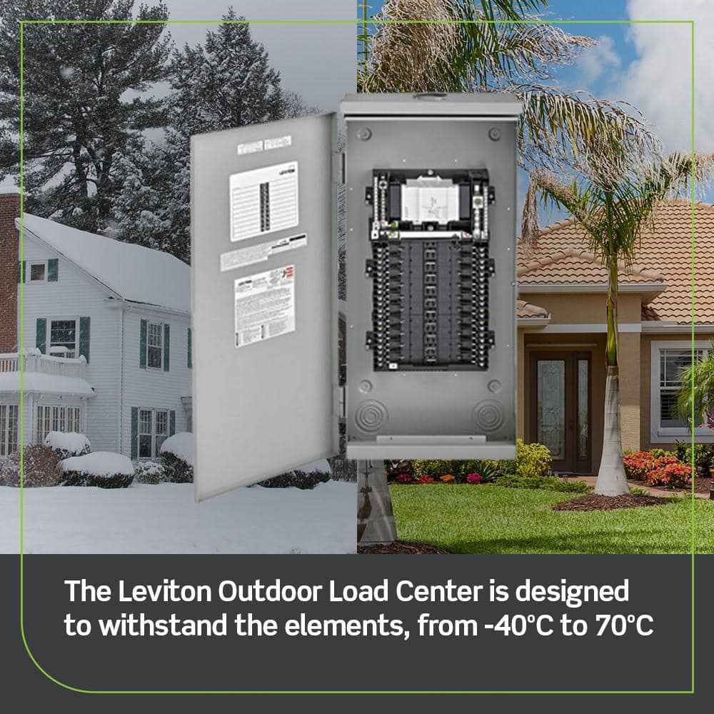 Leviton 30 Space Outdoor Load Center with 125 Amp Main Circuit Breaker