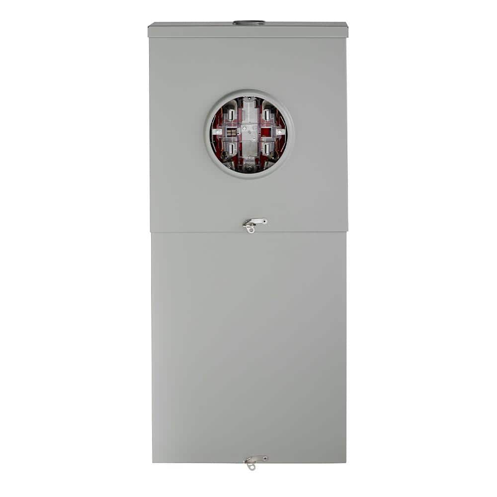 Leviton 150 Amp Outdoor Meter Main Combo, 8-Spaces, Ringless with Lever Bypass, 5th Jaw Installed