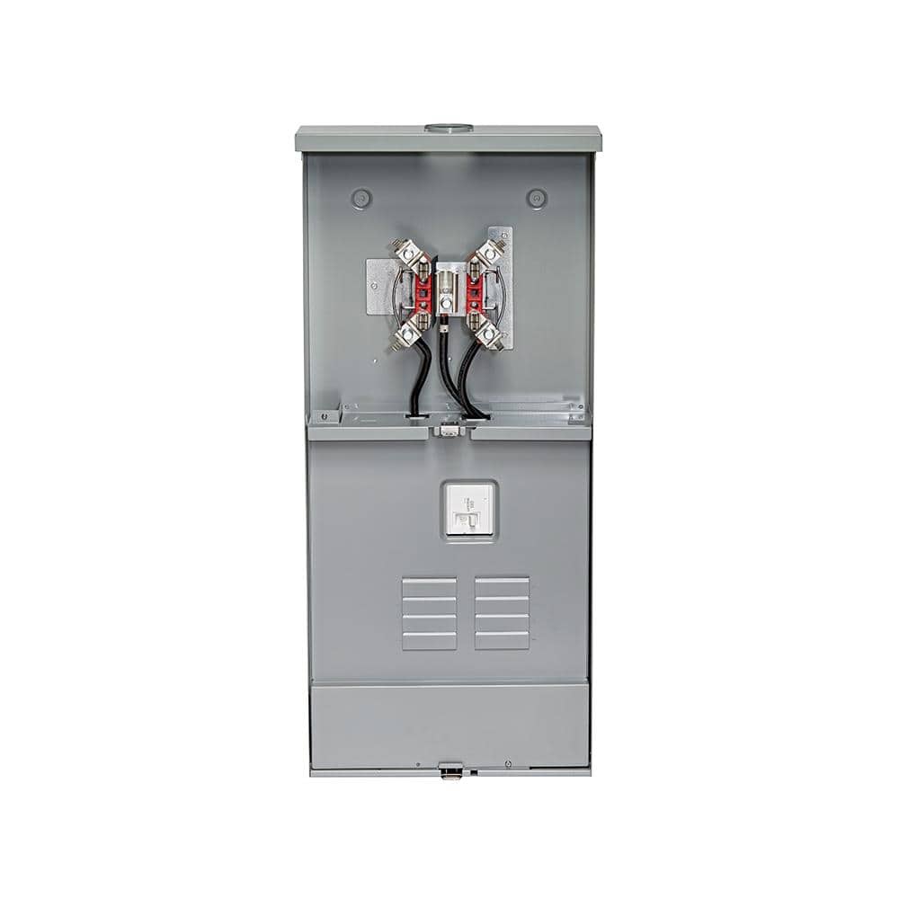 Leviton 150 Amp Outdoor Meter Main Combo, 8-Spaces, Ringless with Horn Bypass
