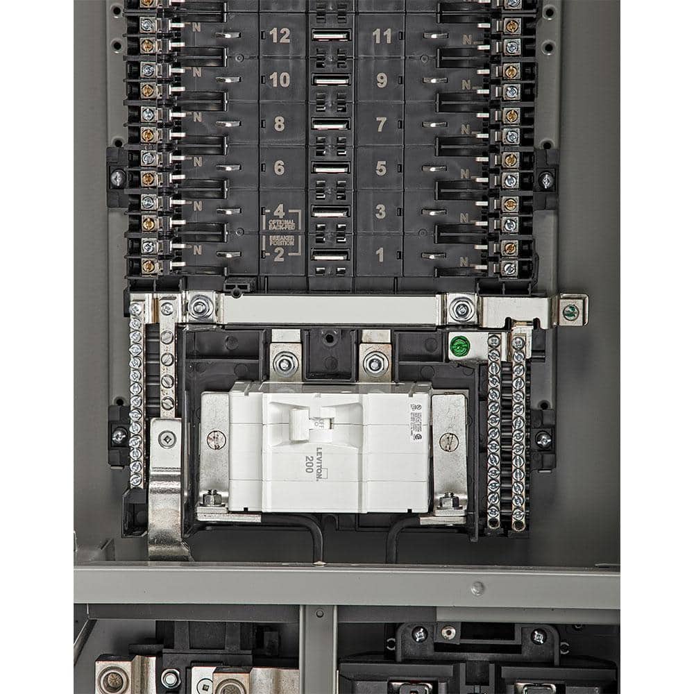 Leviton 200 Amp 30-Space All-in-One UG/OH Semi-Flush (Solar Ready) Panel with Main Breaker