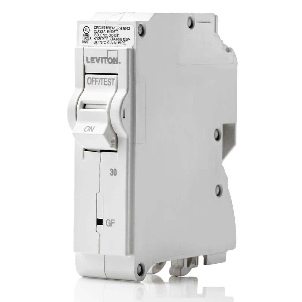 Leviton Branch Circuit Breaker, GFPE 1-Pole 30 Amp 120-Volt, Hydraulic Magnetic