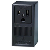Leviton 5378 50 Amp Double Pole Single Outlet, Surface Mount, Black, NEMA 6-50R