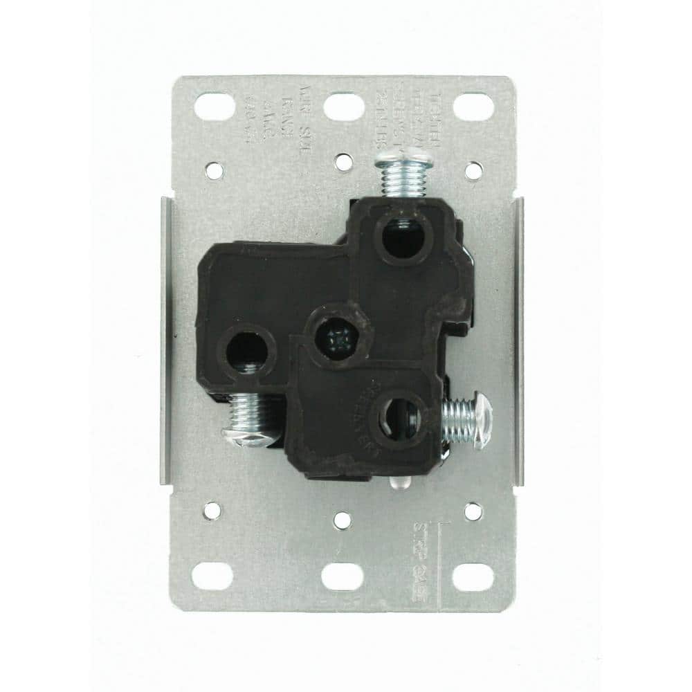 Leviton 30 Amp 2-Pole Flush Mount Shallow Single Outlet, Black (NEMA 6-50R)